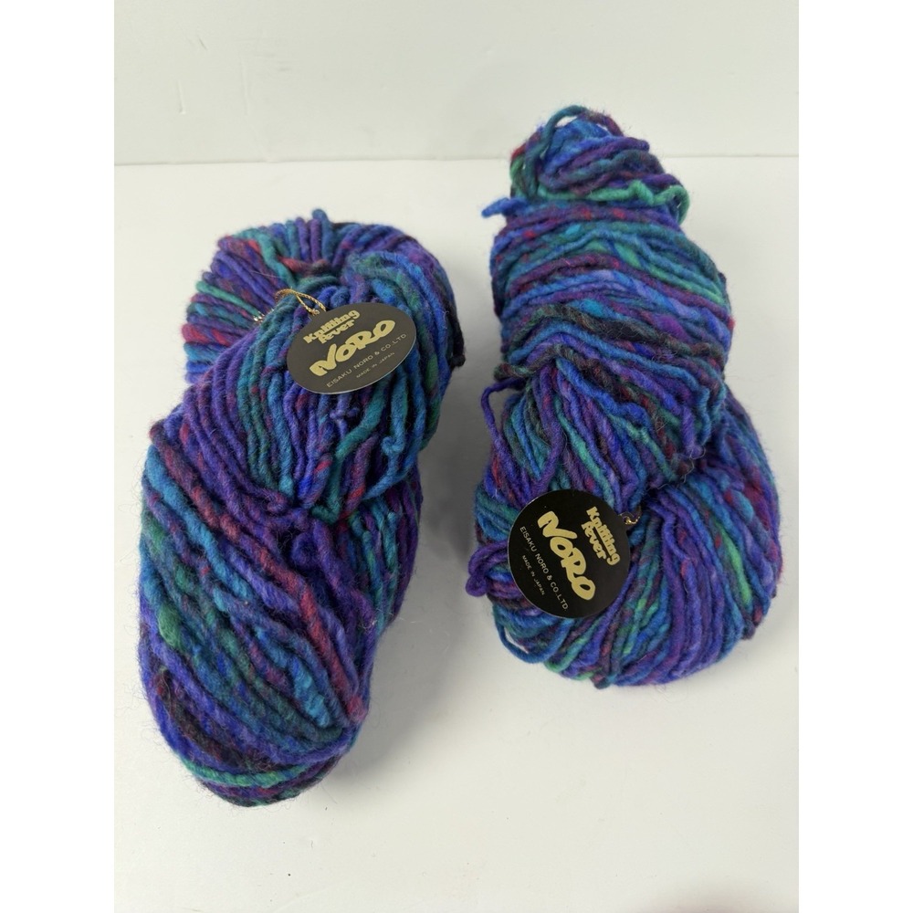 Knitting Fever NORO PIERO 100% Wool Super Bulky Yarn Lot Of 2 100g Each